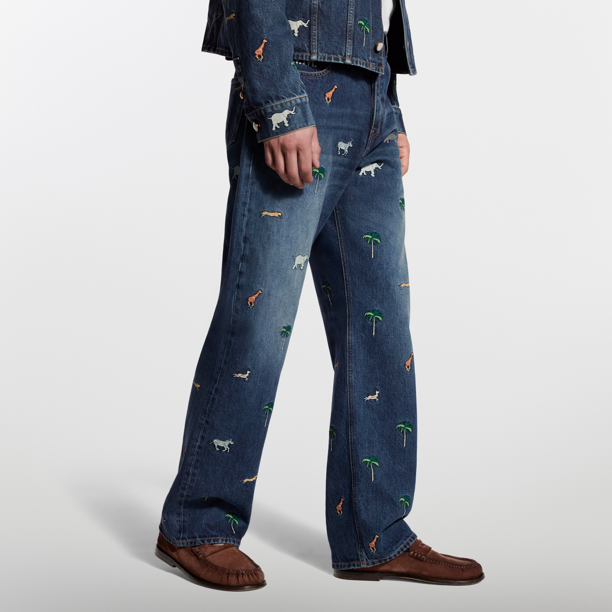 LV × ザ・ダージリン リミテッド エンブロイダリー デニム スケート